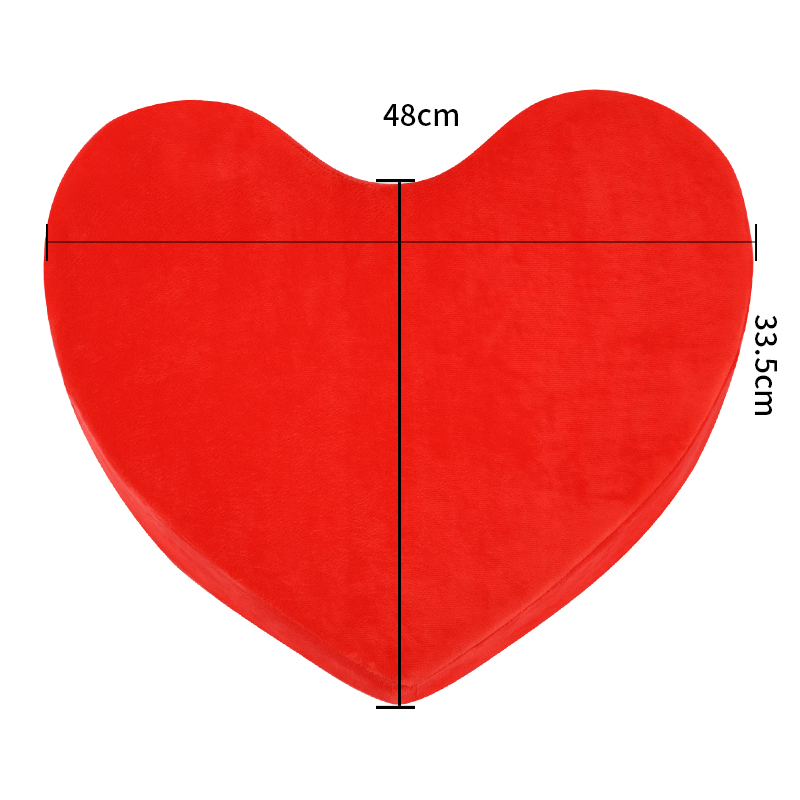 趣爱阁-成人用品批发SM用品：双冠绒布心形情趣沙发枕SM用品