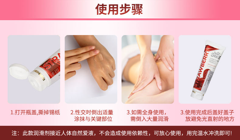 趣爱阁-情趣用品进货批发人体润滑液：Wet Stuff草莓味润滑剂人体润滑液