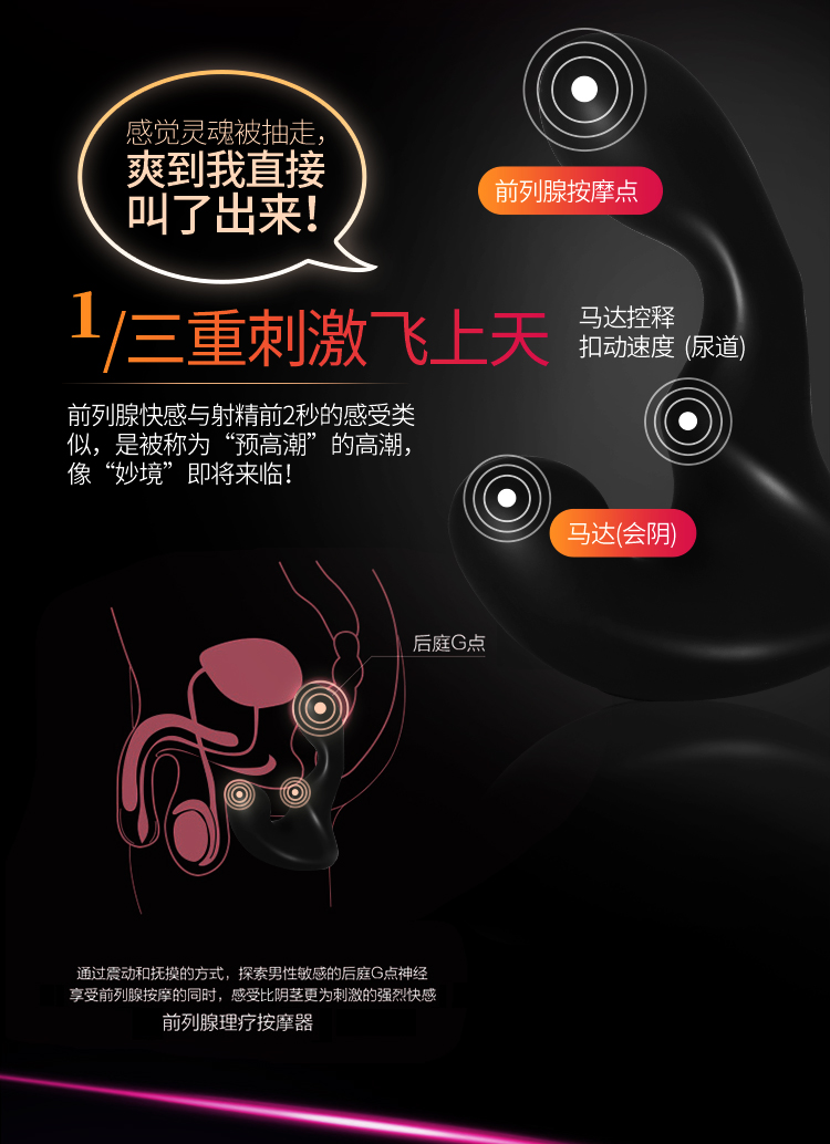 趣爱阁-成人保健品批发一手货源前列腺后庭玩具：斯汉德SHD-s041前列腺后庭玩具