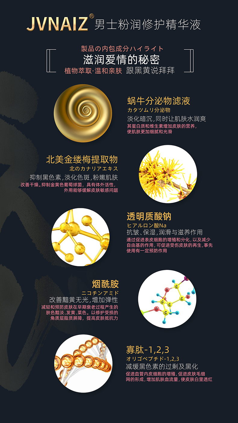 趣爱阁-广东成人用品批发市场延时喷剂：JVNAIZ男土粉润修护精华液(红50ml)延时喷剂