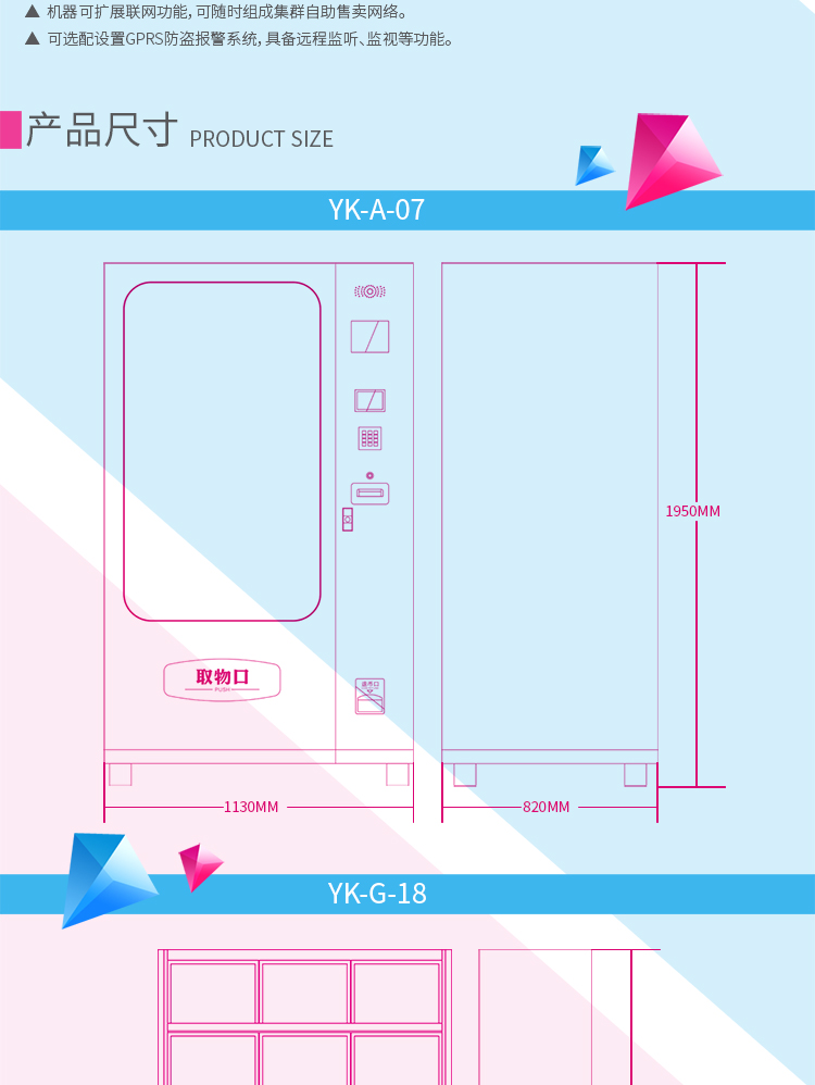 趣爱阁-自动售卖机自动售货机：情趣用品店售货机YKA07成人机自动售货机